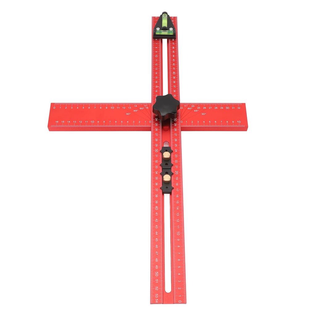 Drilling Positioning Ruler 2 In 1 45 Degrees and 90 Degrees Punch Locator Drill Guide for Woodworking