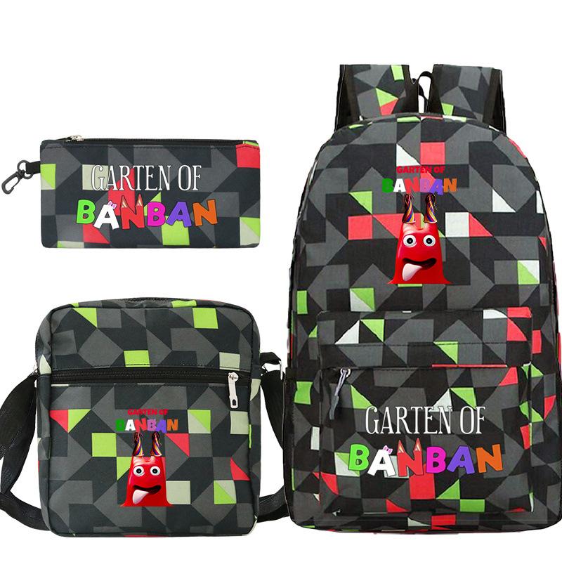 Spotted Garden Primary School Bag Shoulder Bag Pencil Bag Three-piece Set