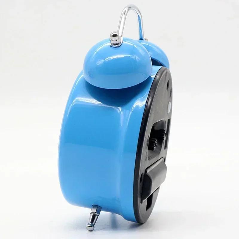 Retro Loud Alarm Clock Double Bell Mechanical Key Wound Silent Pointer Alarm Clock Night Light Clocks Home Decor  wall clock