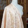 Embossed Jacquard Fabric White Beige Goldfish Design Sewing Material Cheongsam Dress Party Garment Wide 150cm Sold By Meter