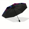 1pc Floral Skull Automatic Open/close Folding Umbrella, Compact Portable Travel Umbrella, Durable Construction yy250809102