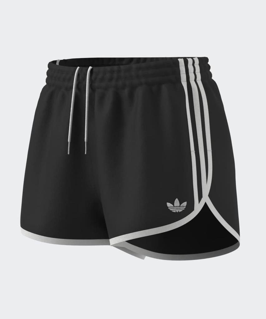 ADIDAS Satin 3S Sprinter Shorts - Black:White / Kr4226