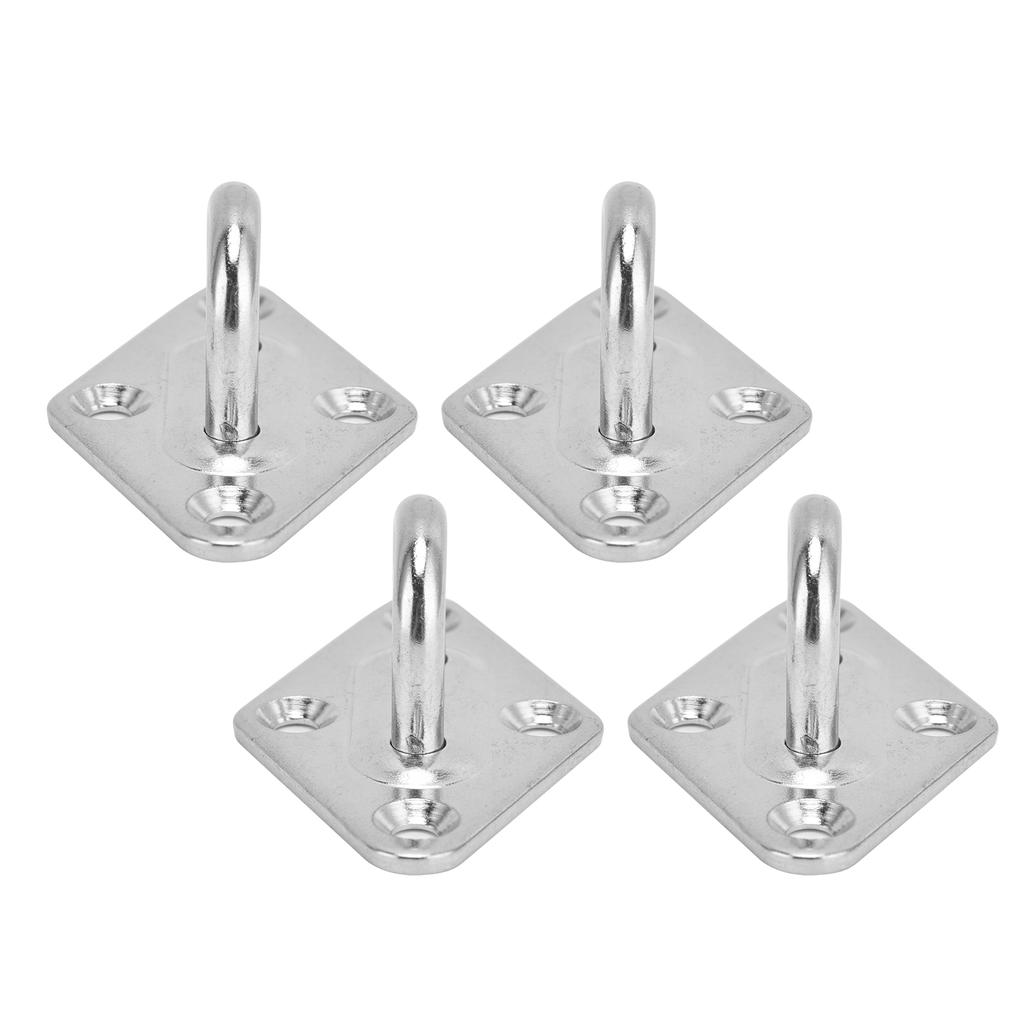 4 Pcs 304 Stainless Steel Eye Plate Ceiling Wall Mount Hook for Swings Hammocks Decorations