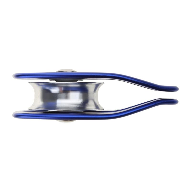 Stainless Flexible Active Pulley Sideplate Single Sheave Pulley 360degree Wwivel for Rock Climbing Hauling Gear 28KN