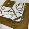 [USED]85B173 Hermes Carre 90 Scarf Silk Brown