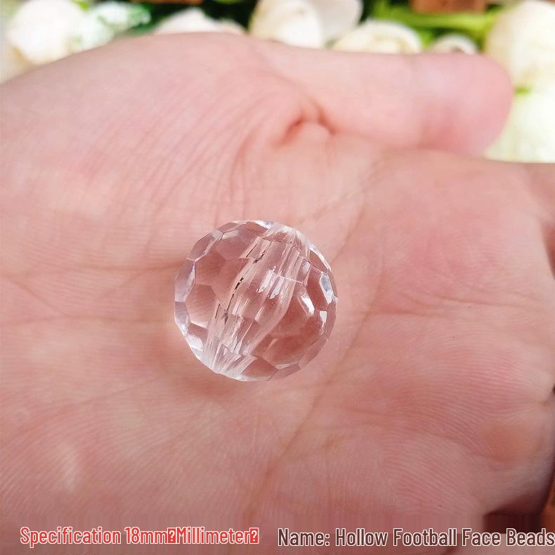 Miçangas Facetadas de Futebol Transparentes em Acrílico: Materiais de Contas Soltas Redondas DIY 6-18MM