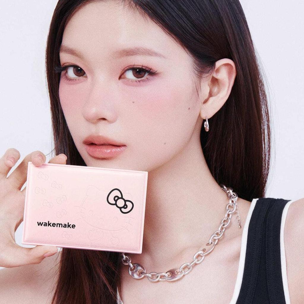 [Hello Kitty Black Edition] WAKEMAKE Soft Blurring Eye Palette 29 Soy Pink Blurring