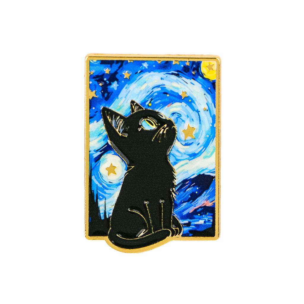 Funny UFO Alien Cat Enamel Pin Cartoon Cow Badges Art Brooches for Backpack Hat Lapel Pins Cosplay Accessories Cool Toys Gifts