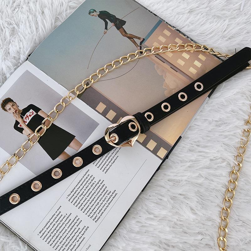 Belt Ladies Chain Decorative Waist Chain Premium With Dress Suit Black Waist Seal