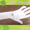 [Phoenix] Four Leaf Clover Necklace & Bracelet & Earrings & Brooch Total 4 Piece Jewelry Fashion ...