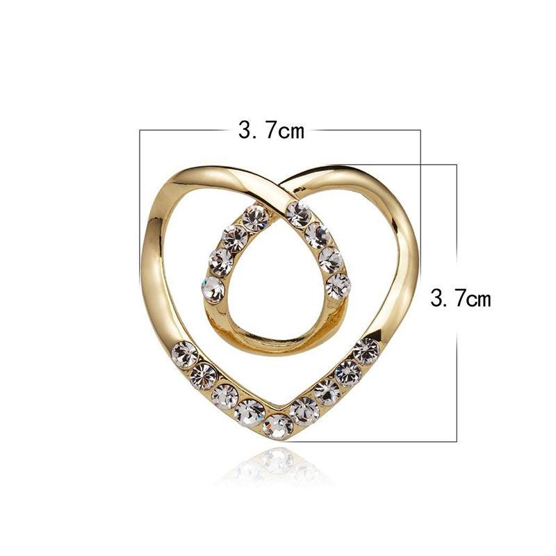 Fashion Pearl Rhinestone Brooches for Women Square Scarf Buckle Geometry Cross Brooch Pin Metal Ring Clothing Accessories