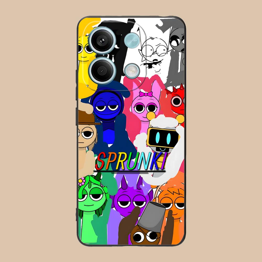 Anime Sprunki Music Mobile Phone Case for POCO M7 M6 M5 M4 M3 X7 X6 X5 X4 X3 Pro GT 5G Colorful Printing Cover Pretty Luxury