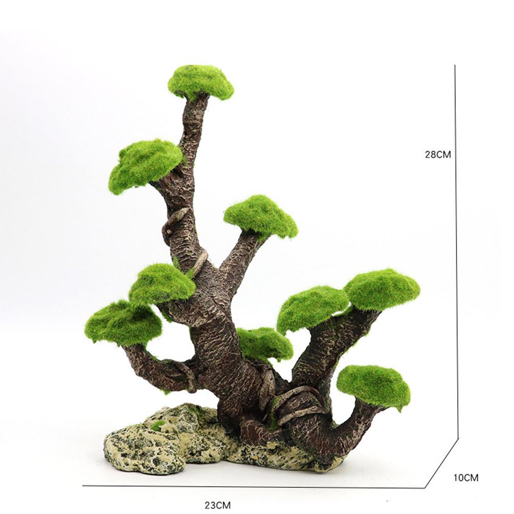Aquarium Decoration Aquarium Mountain Tree View Stone Ornaments Betta Cave Landscape Tree Stump Trunk Hollow House Cave Fish Tank Decorations