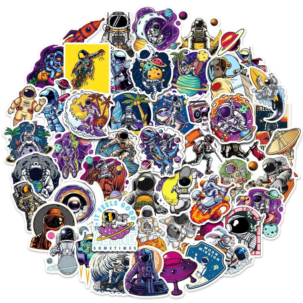 50 Astronaut Series Astronaut Stickers Luggage Water Cup Computer Stickers Cartoon Stickers