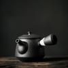Černé nádobí Keramická čajová konvice Kyusu Porcelánová konvice na pití