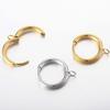 10pcs Stainless Steel Gold Plated 16mm Hoop Earring Hook with Loop Ear Post Jump Ring French Earrings Earwire DIY Jewelry Making