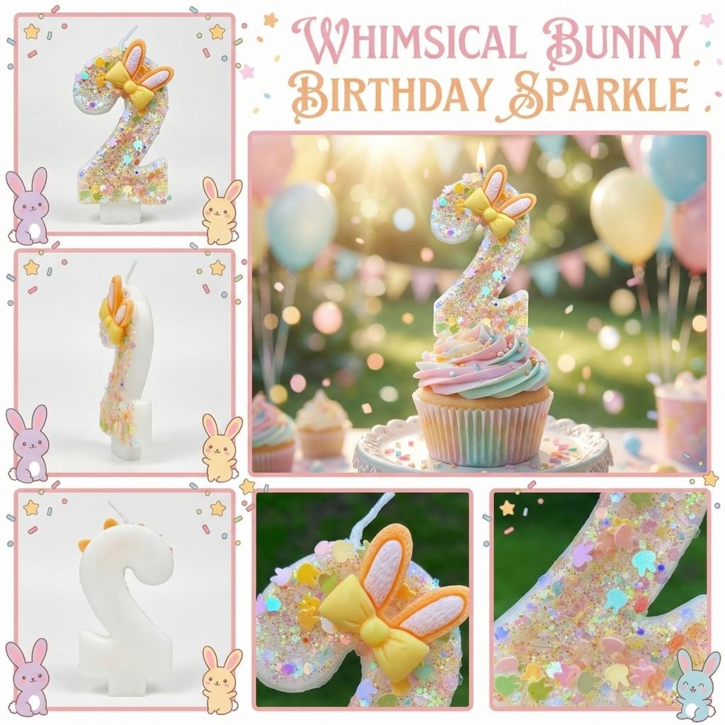 Fashion Cartoon Creative Birthday Candles Party Digital Candles