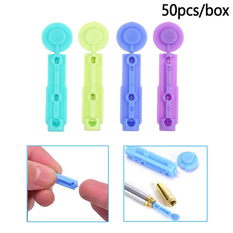50Pcs Blood Lancet Pen Disposable Needles Massage Stick Use For Pen Sterile Lancets Fleam Vent Drain Blood Lancet 23/26/28/30G