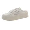 Step on poo feeling baobao head half slippers female summer 2024 new hollow mesh single shoes heelless sneakers