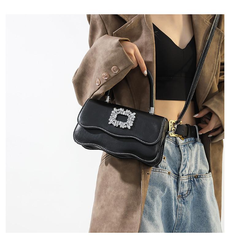 Casual Commuter Handbag Korean Style Simple Square Bag With Stitching Detail