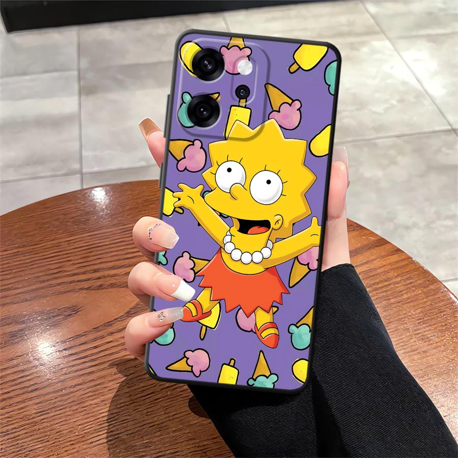 Phone Cover Case for Oppo A76 F9 F11 F29 A93 A98 A96 A74 A84 A78 Reno 4F 5 6 7 8 10 11 14 A83 S-simpsons Donut