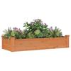 Vidaxl Raised Flower Bed with Liner, Brown, 120X45X25 Cm, Fir
