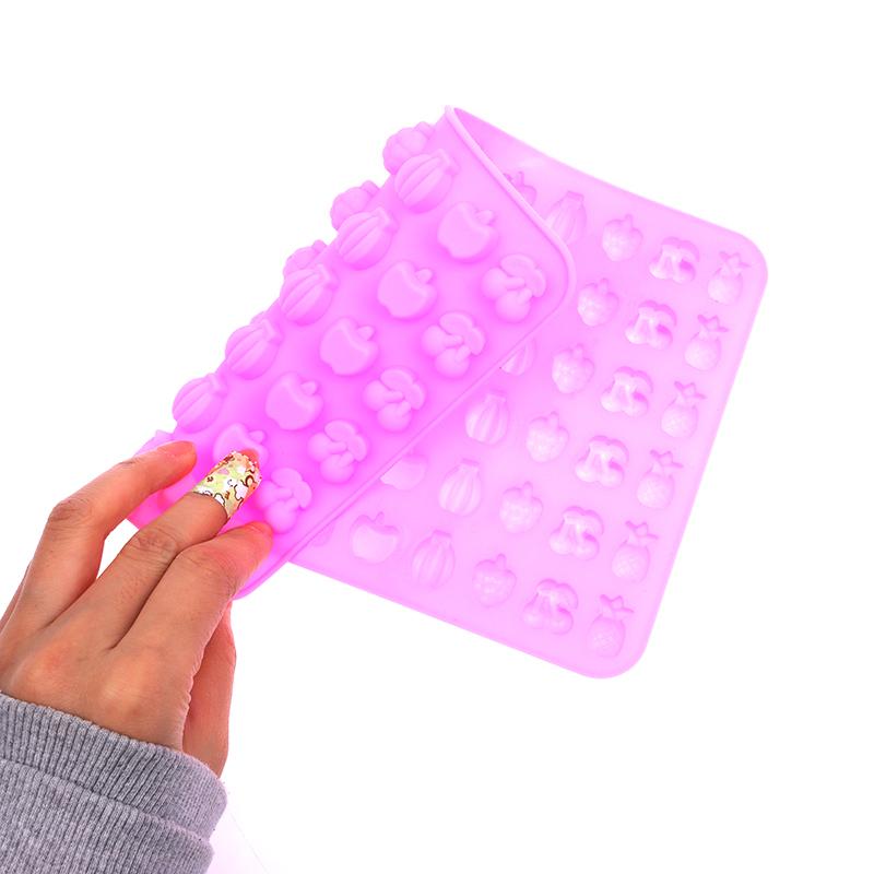 66 Grids Silicone Chocolate Mold Food Grade Small Fruits Shape Cake Baking Mould Non-Stick Candle Molds Fondant Candy Mold