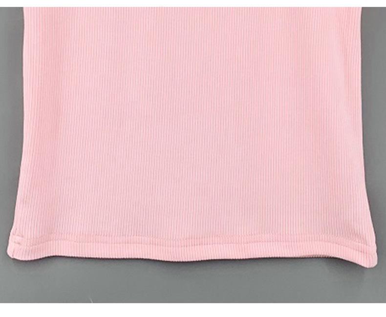 Korean Slimming Cropped T-shirt with Square Neck