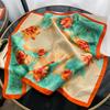New Satin Shawl Design  Print Silk Square Women Neck Scarves Wrap Headkerchief Beach Hair Band Women's Bandana Silk Scarf
