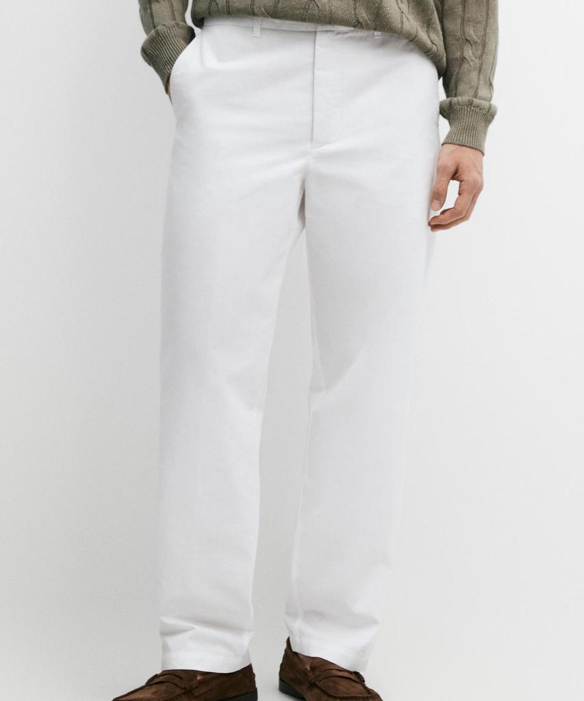 Masimodutti Cotton Linen Poplin Barrel Fit Pants