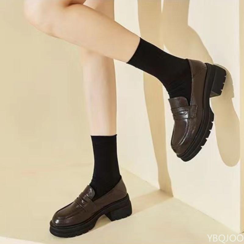 Spring Autumn New Retro Loafers Women Comfortable Versatile Casual Shallow Mouth Single Shoes