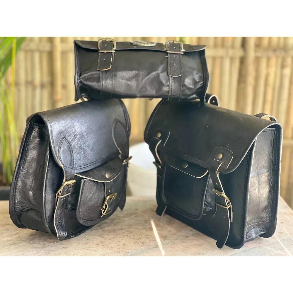 

Новые винтажные мотоциклетные седельные сумки из козьей кожи, седельная сумка, быстро открывающаяся сумка чёрный