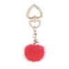 Mink Fur Love Keychain Elegant Fur Small Pendant Fur Ball Alloy Love Keychain