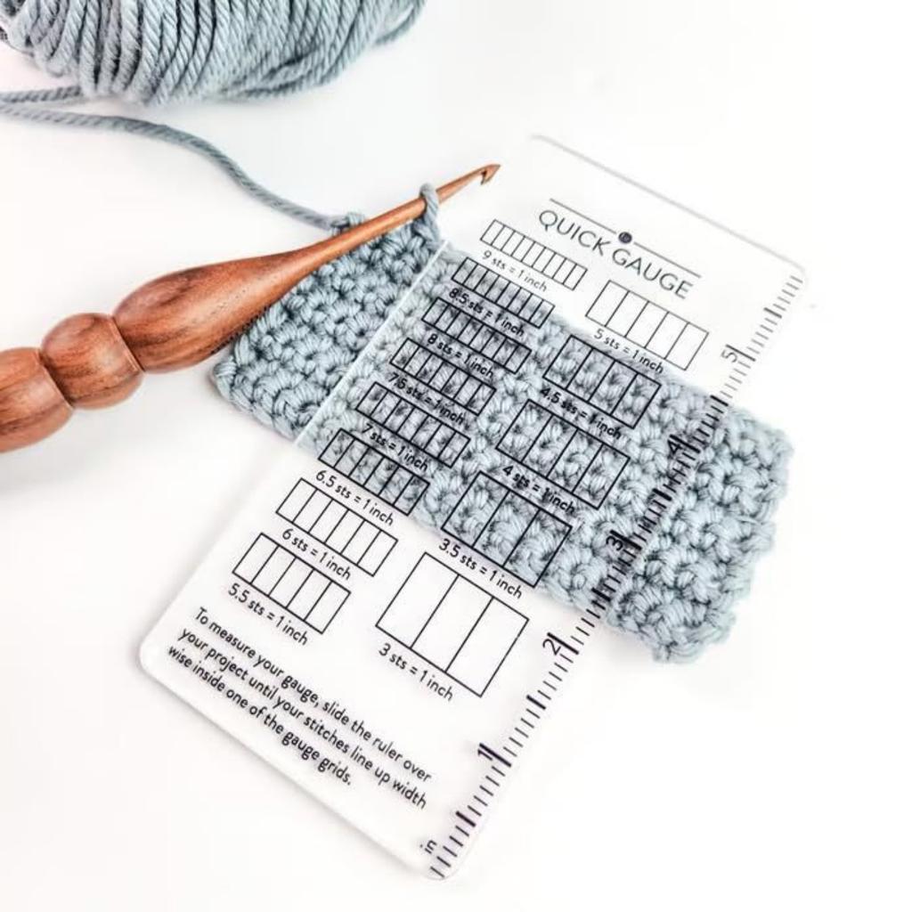 Fast Gauge Ruler, Gauge Ruler For Knitting And Crochet Needles, Easy To Measure Without Counting, Measuring Tool For Sewing And Crochet Projects