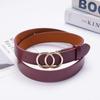 New Ins European and American Double G Buckle Belt for Women, Decorated Denim Student Belt, Versatile Belt for Ladies