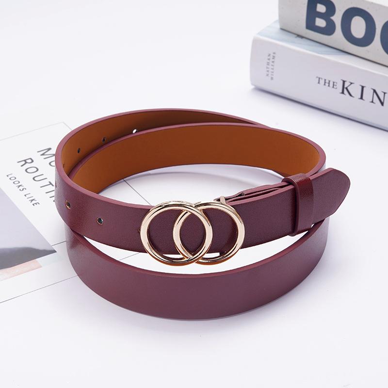 New Ins European and American Double G Buckle Belt for Women, Decorated Denim Student Belt, Versatile Belt for Ladies