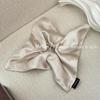 Korean-Style Faux Leather Scarf Hair Tie Set: Large Square Headband, Intestine Hair Tie, and Shiny Bun Accessory.