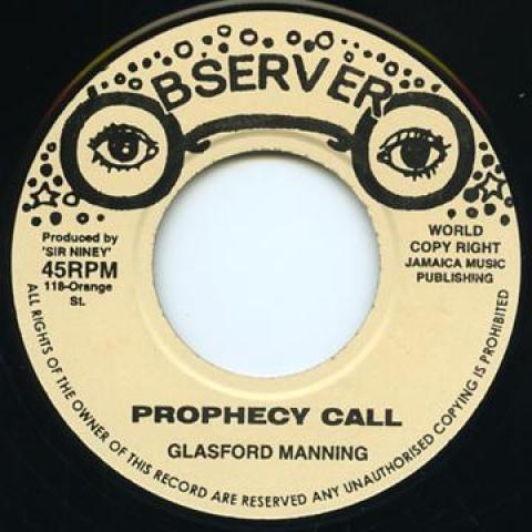 

7inch Record GLASFORD MANNING - Prophecy Call / Dub Observer UK Reggae, Ska & Dub