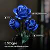 Blue Rose Blocks Flowers Building Set Artificial Roses Wedding Floral Decorations Bricks Toys Valentines Birthday Gift for Adult