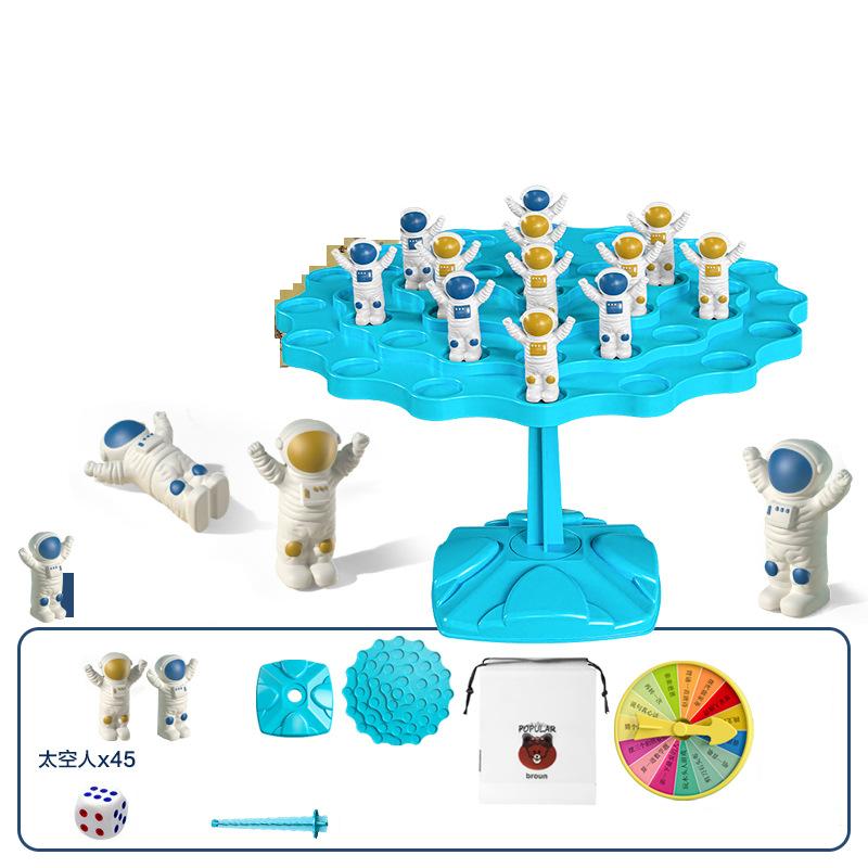 

Математична іграшка Монтессорі. Дошка для балансування. Головоломка для дітей. Жаба. Дерево балансу. Розвиваюча настільна іграшка для взаємодії батьків і дітей. синій
