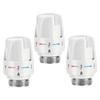 3pcs Frost-Proof Radiator Thermostat Heads Adjustable 5-Level Temperature Control Valve Replacement for Heating Systems