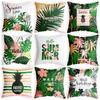 Sofa Pillowcase Soft Skin-friendly Plush Printed Pillowcase Bed Office Chair Waist Pillowcase