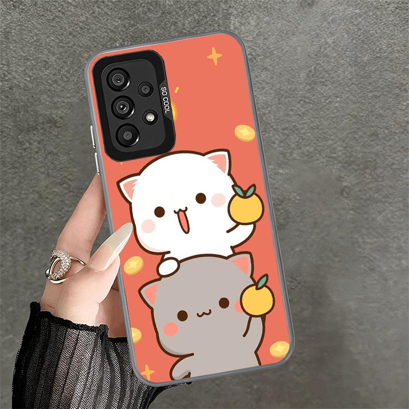 Cartoon Cute Peach Goma Shockproof Phone Case for Samsung A17 A16 A15 A14 A37 A57 A36 A56 A26 A35 A55 A25 A34 A54 A24 A13 A23 A3