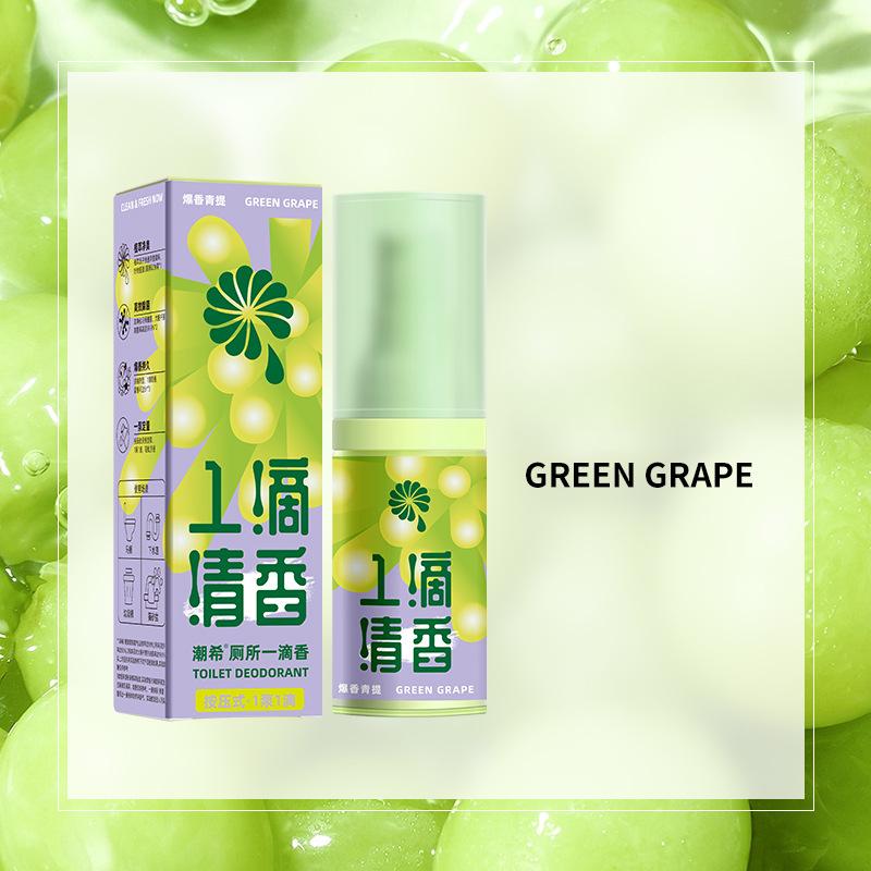 

18ml/Bottle Bathroom Deodorant Drop Fragrance Scent Cucumber Jasmine Green Grape Long Lasting Air Freshener Toilet Deodorant Green grape