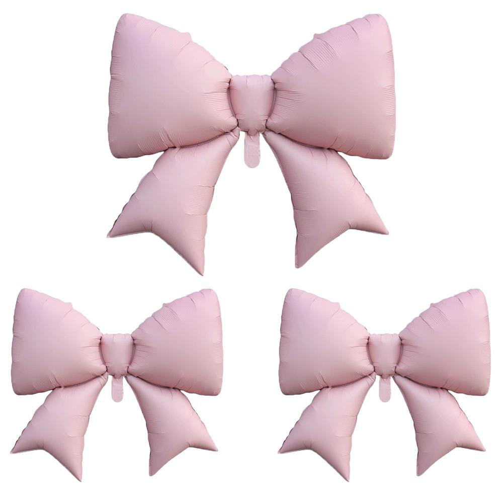 

3pcs Large Pink Bow Aluminum Film Balloons for Baby Shower Girl Gender Reveal Birthday Party Wedding Engagement Decorations Other