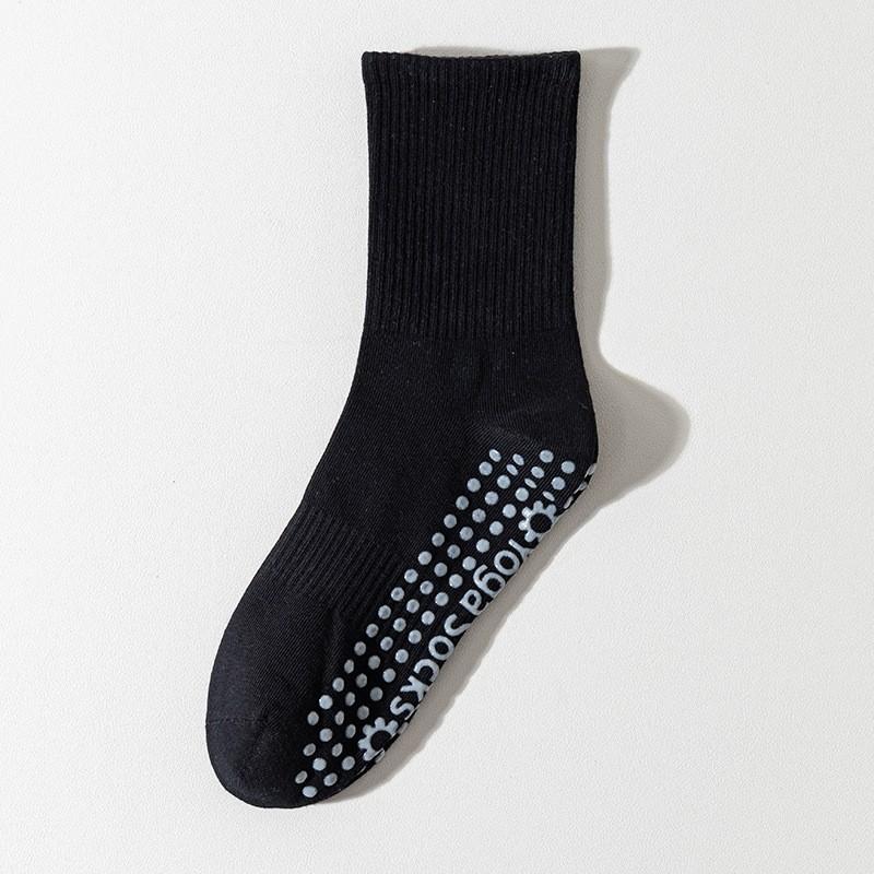 Yoga Socks Non-Slip Pure Cotton Boneless Tube Socks Pilates Indoor Fitness With Shark Pants Stockings