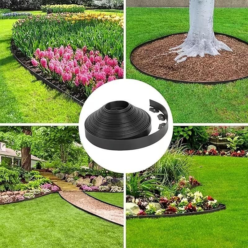 5/10cm L-Shaped Garden Grass Stone Border Black Edge Divider for Outdoor Landscaping LawnGreenery Barrier for Garden Decoration