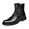 Men's 2026 Autumn/Winter Martin Boots: British Style Leather High-Top Zipper Chelsea Boots