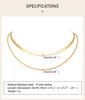 Snake With Rope Double Chain Herringbone Necklace, Layered Necklace for Women Bestfriend Birthday Gift