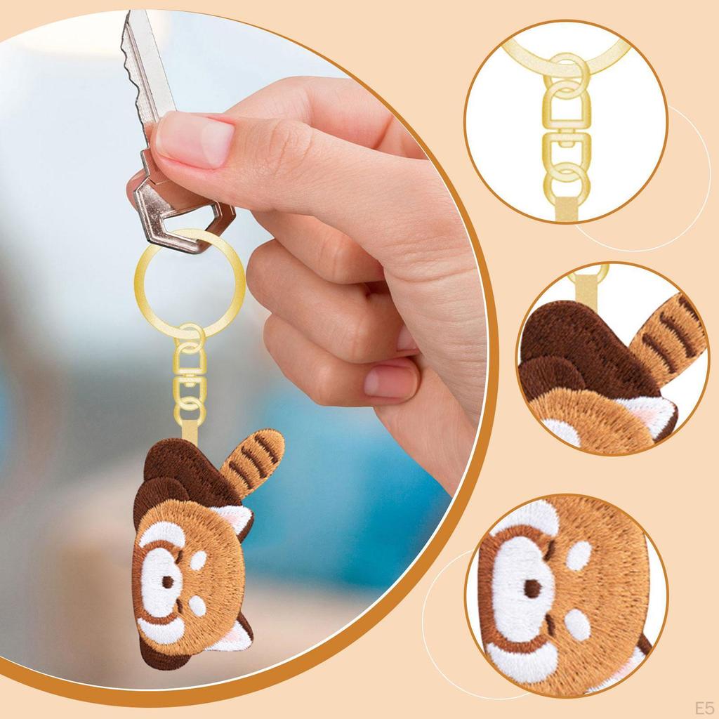 Decorative Red Panda Keychain for Car, Thanksgiving, Birthday, Holiday